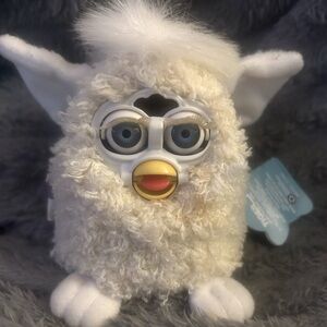 Furby Baby 1999 with tags white lamb RARE blue eyes